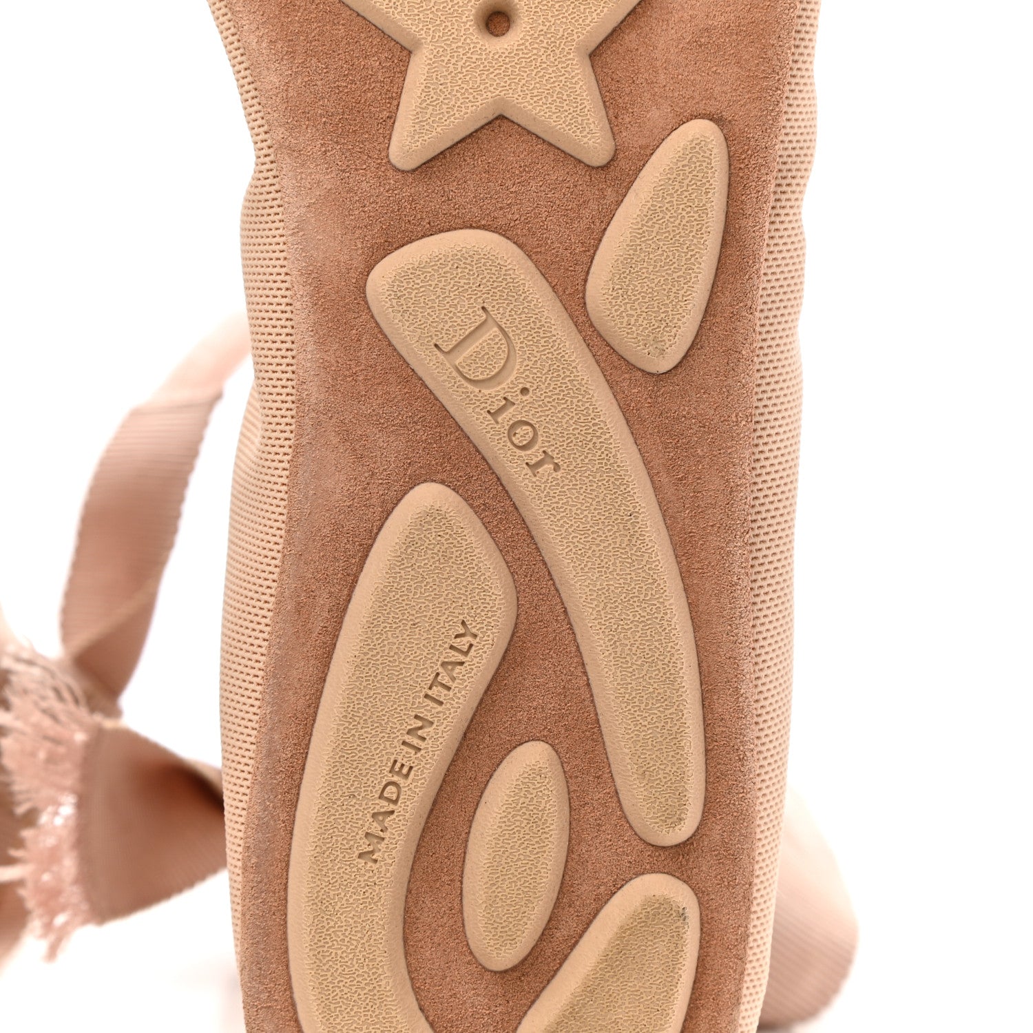 Christian Dior Micro Mesh Academy Lace-Up Ballerina Flats 38.5 Nude 6 of 8