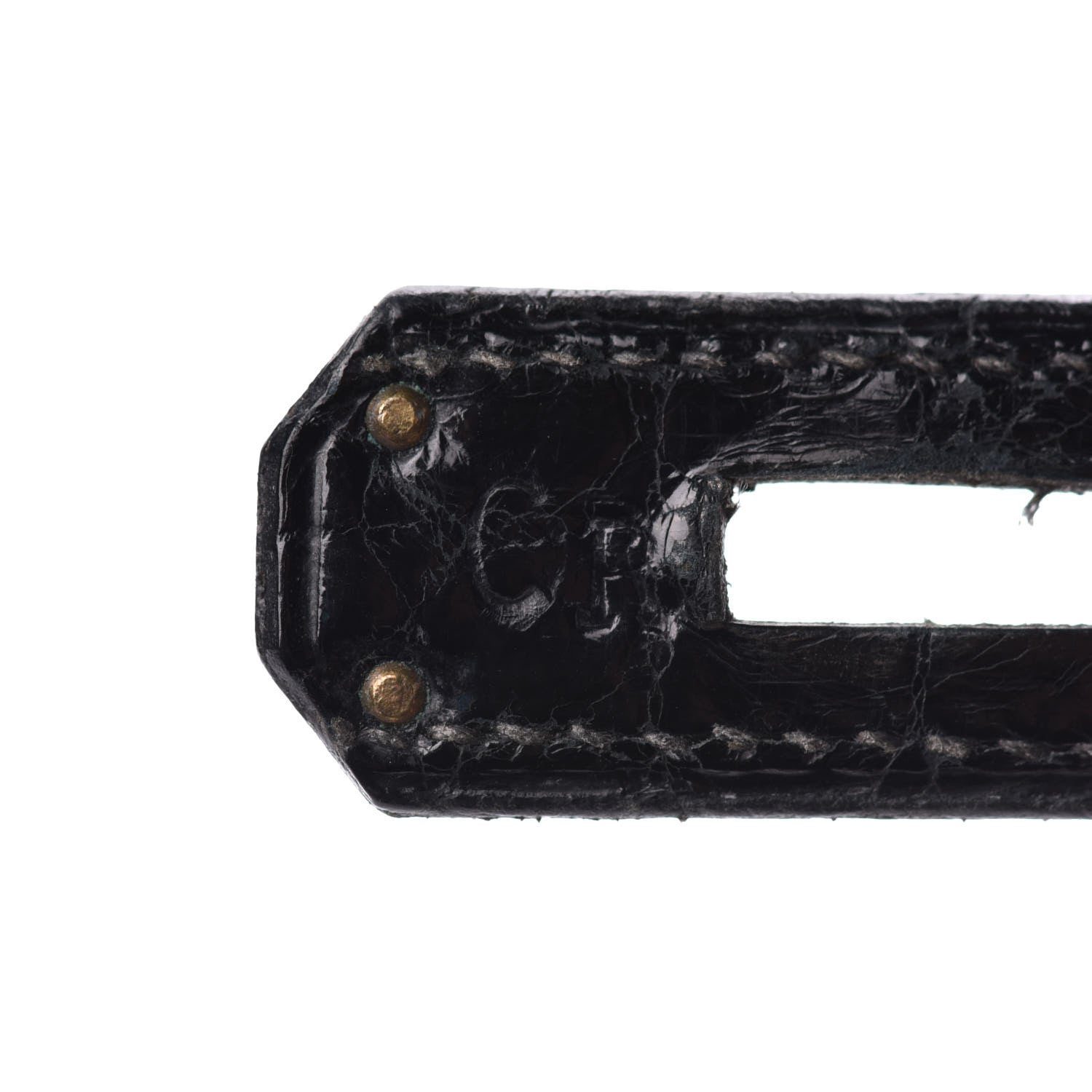Hermes Shiny Crocodile Kelly Sellier 32 Black 26 of 33
