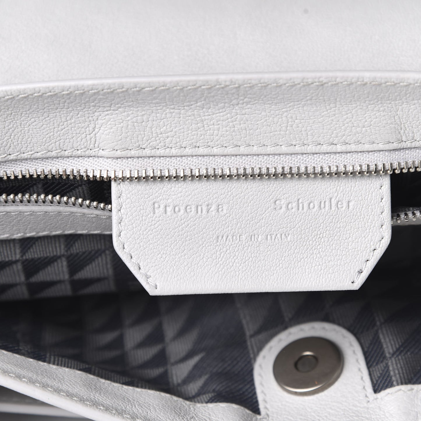 Lambskin Medium PS1 Satchel Pale Steel