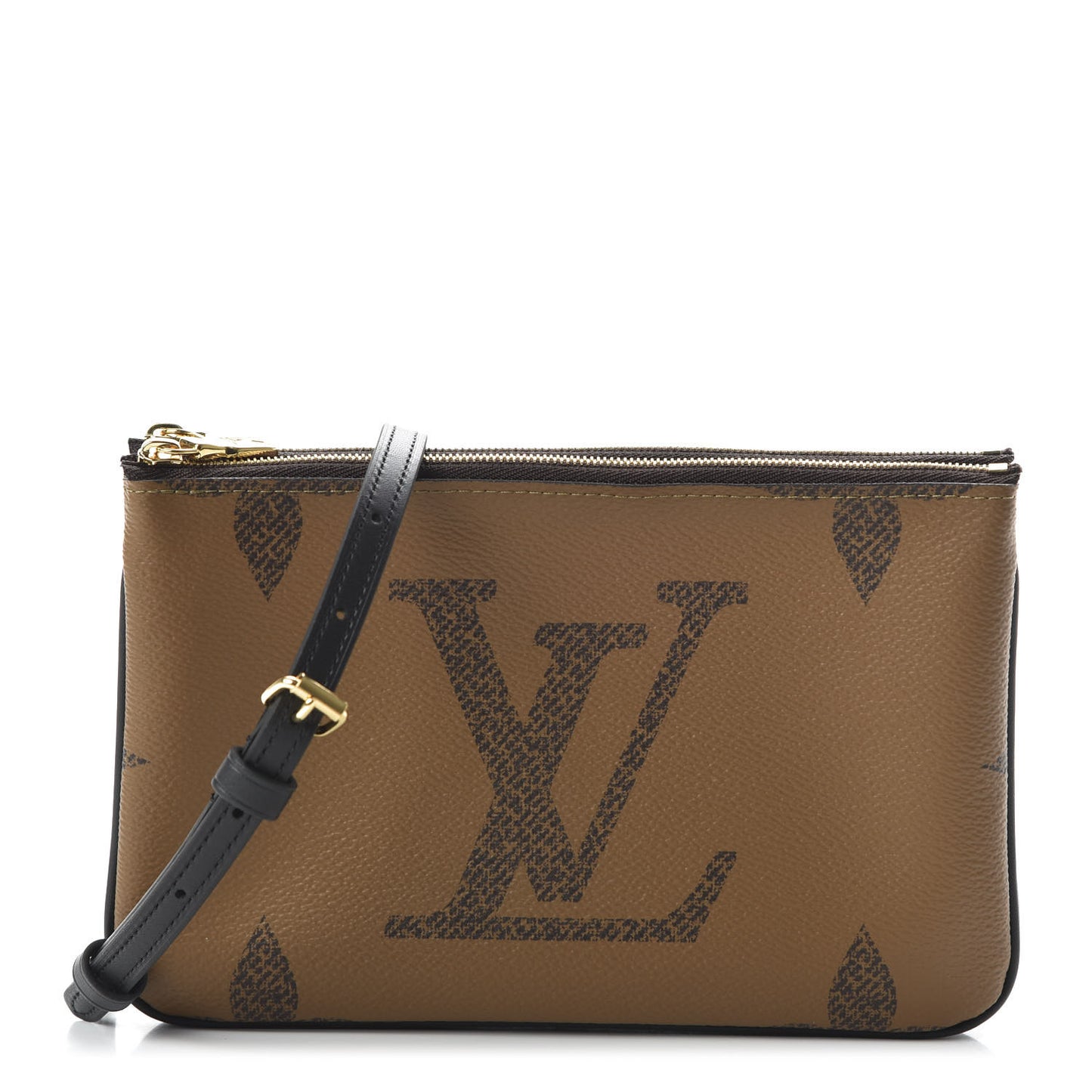 Reverse Monogram Giant Double Zip Pochette
