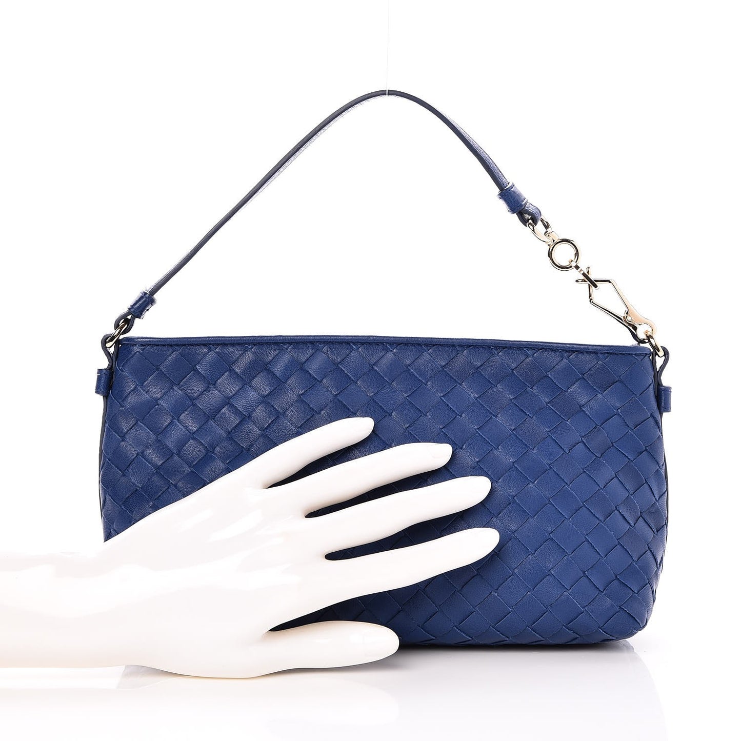 Nappa Intrecciato Pochette Cobalt