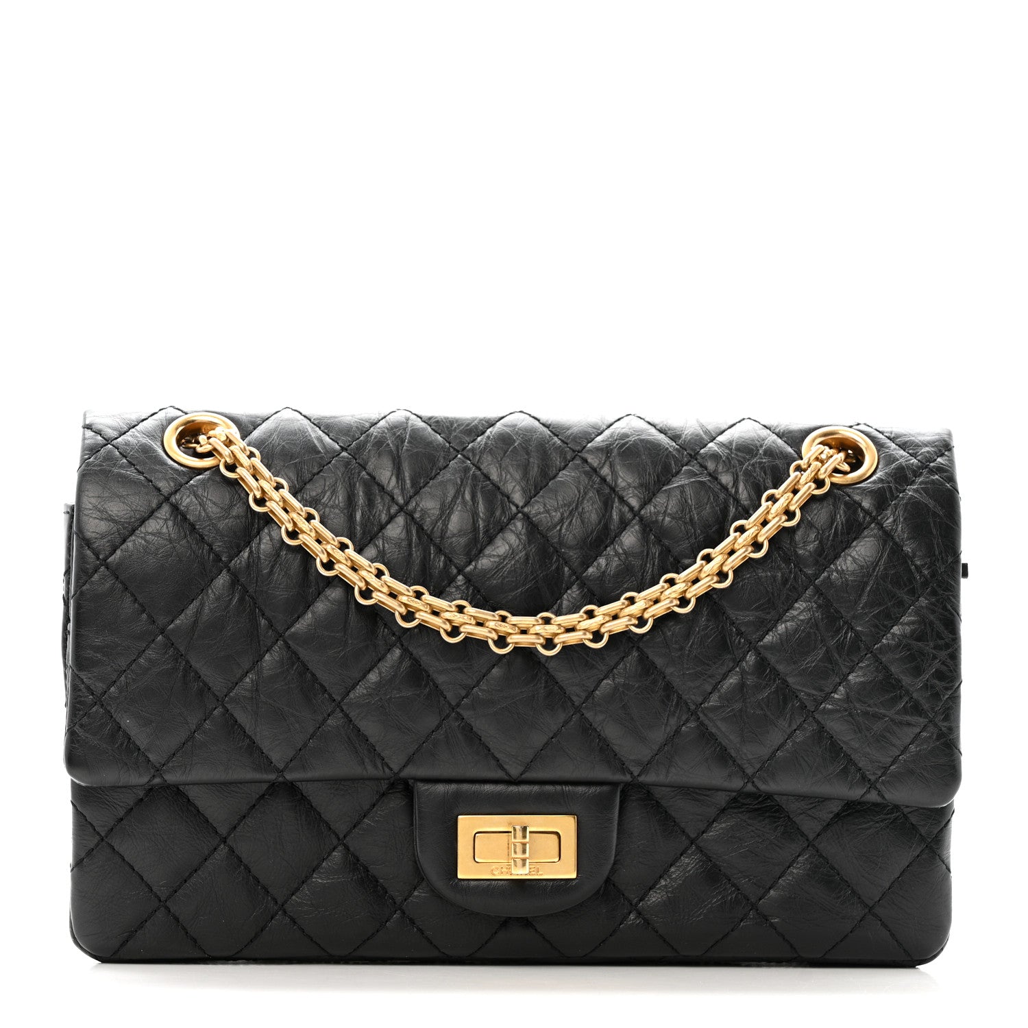 Chanel Aged Calfskin Quilted 2.55 Reissue 225 Flap Black 1 of 11