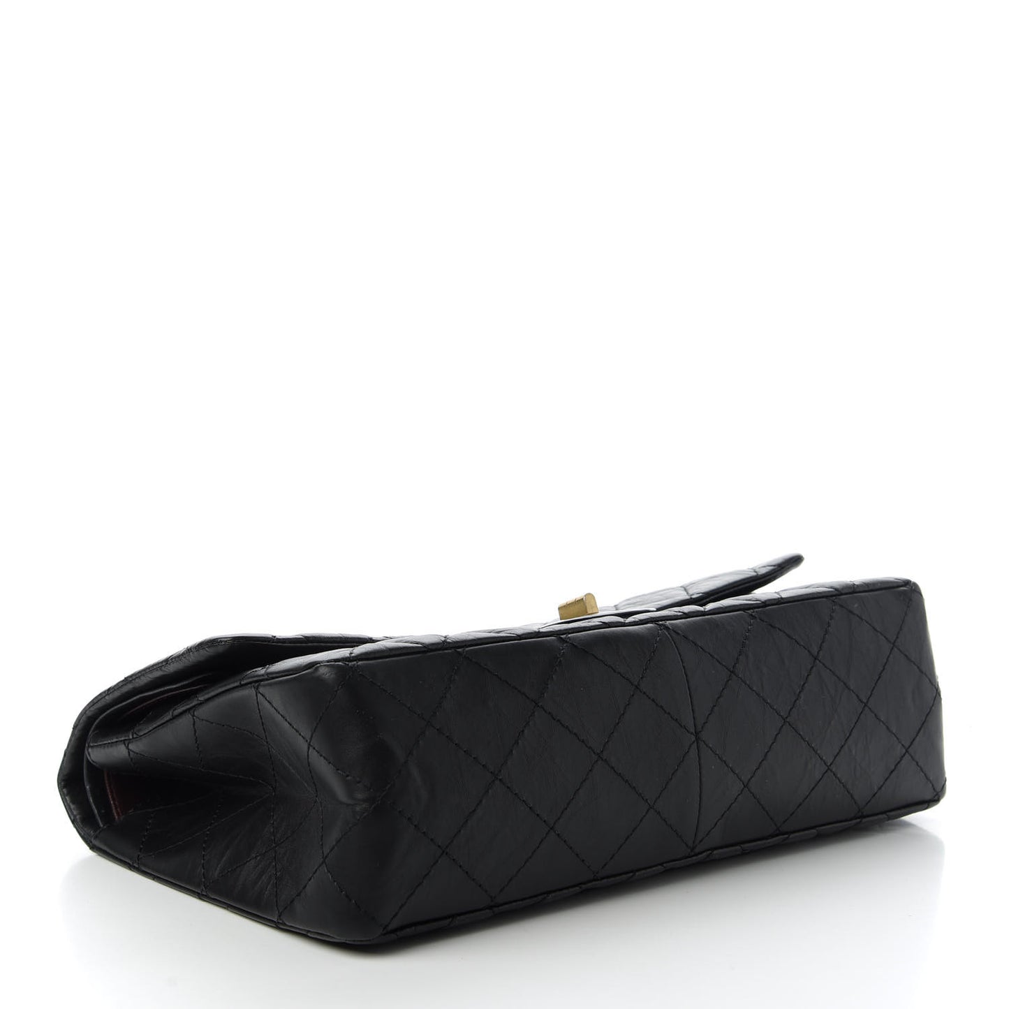 Aged Calfskin Quilted 2.55 Reissue 227 Flap Black