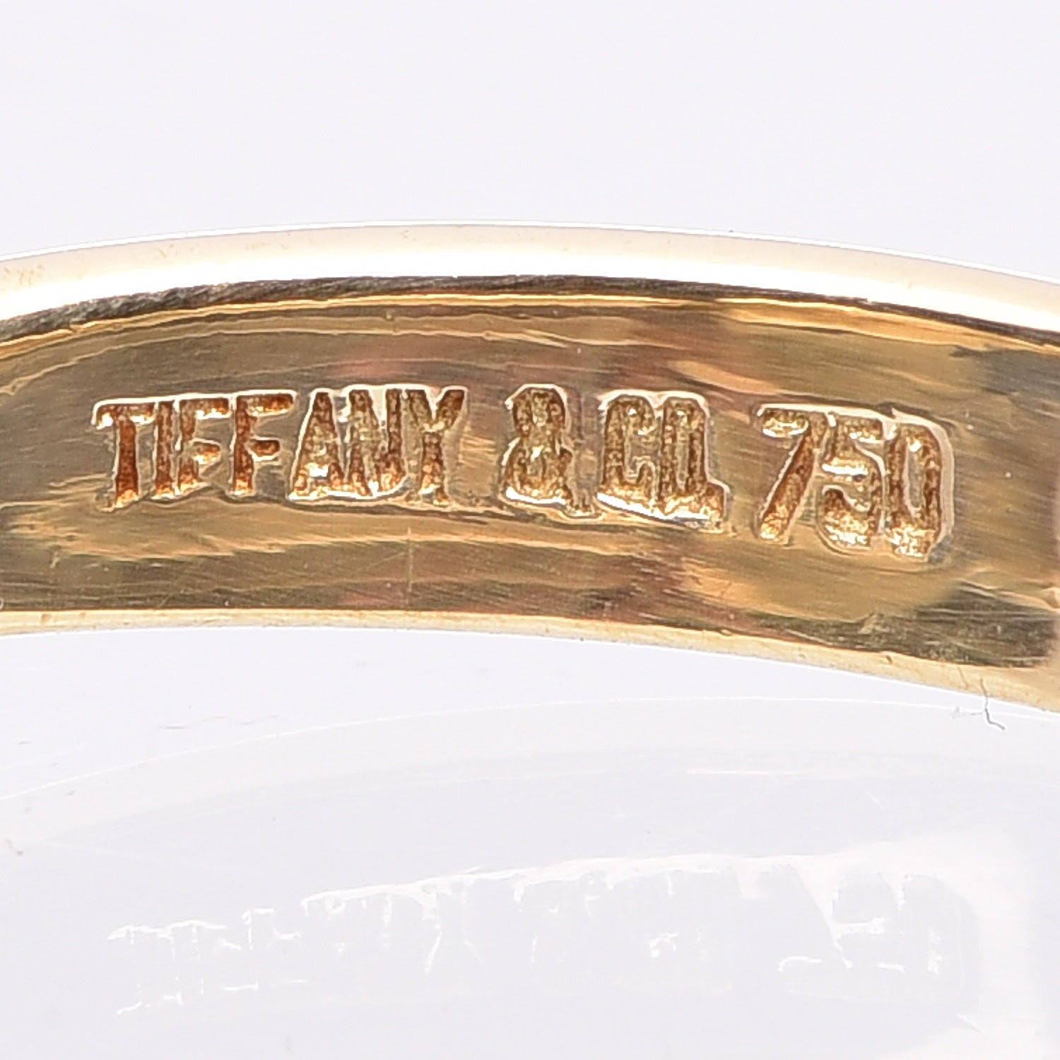 Tiffany 18K Yellow Gold Diamond Elsa Peretti Bean Ring 52 6 5 of 5