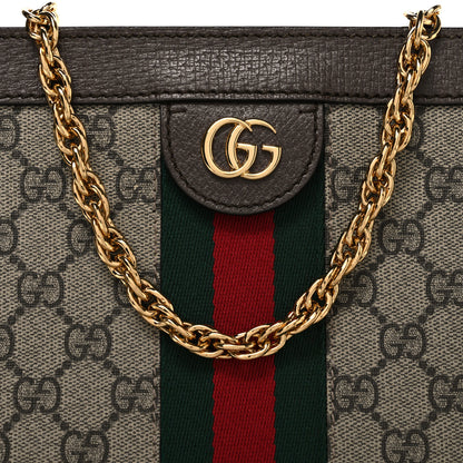 Gucci GG Supreme Monogram Web Medium Ophidia Chain Shoulder Bag Brown 8 of 10