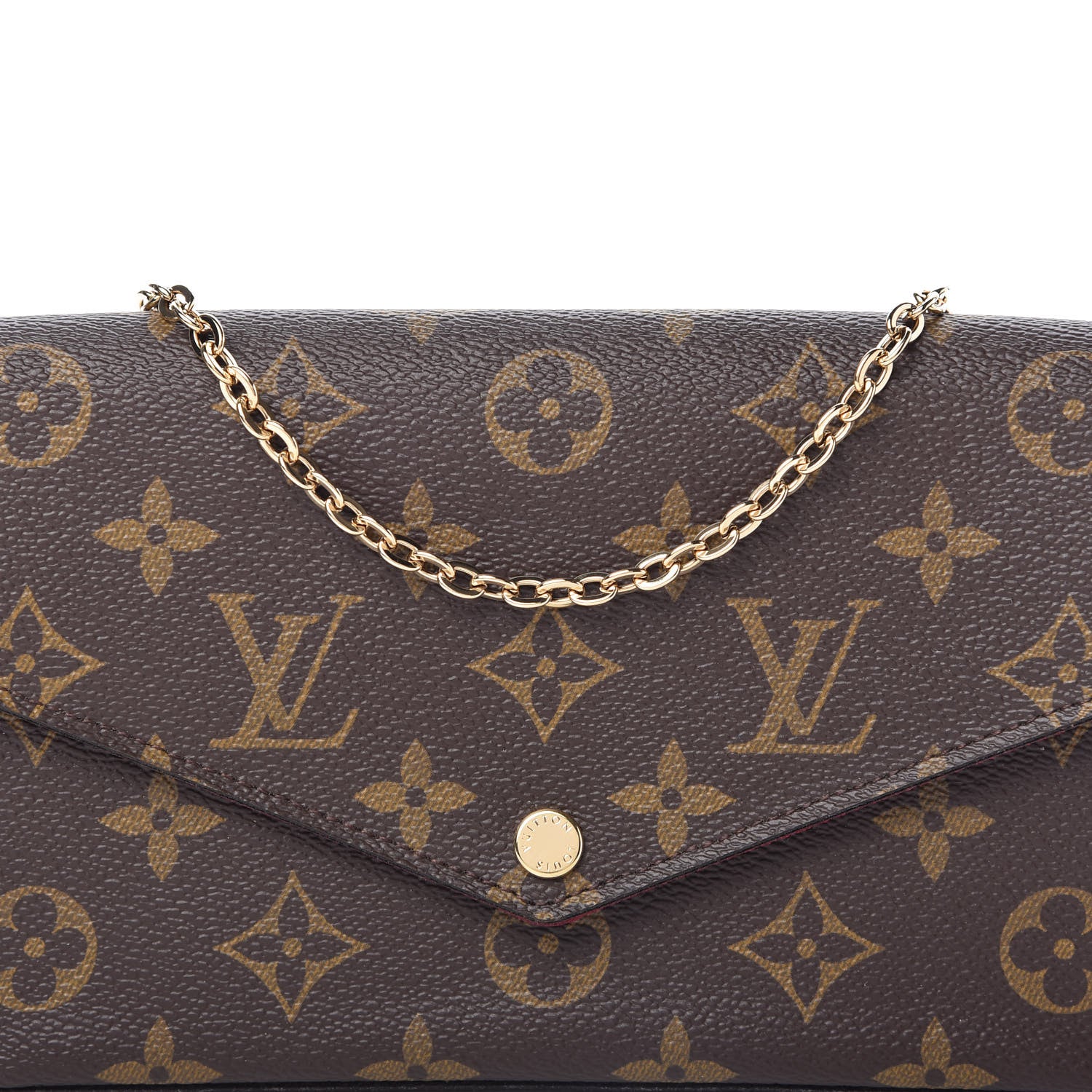 Louis Vuitton Monogram Pochette Felicie Chain Wallet Fuchsia 11 of 11