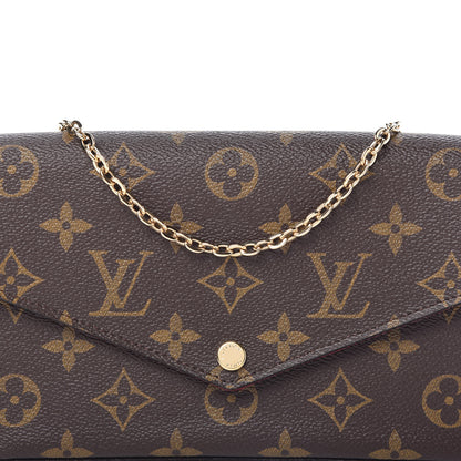 Louis Vuitton Monogram Pochette Felicie Chain Wallet Fuchsia 11 of 11