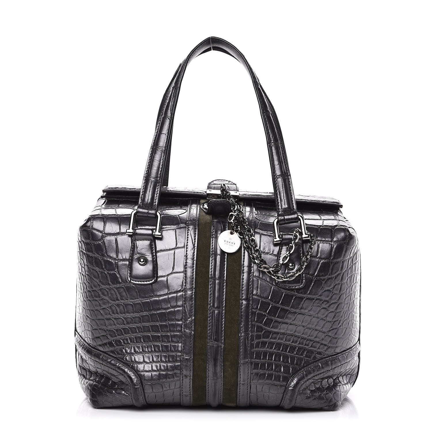 Gucci Crocodile Treasure Boston 1 of 12