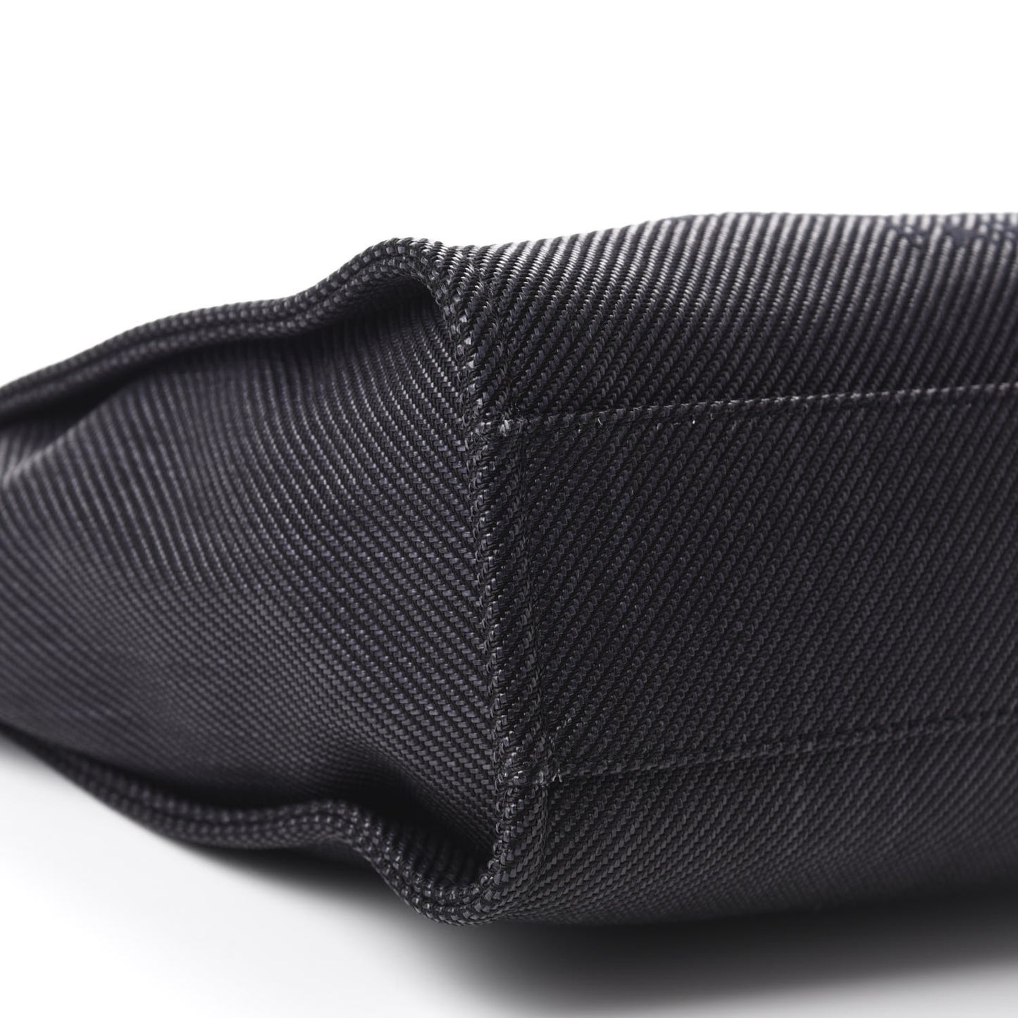 Mixed Fibers Calfskin Small Deauville Tote Black
