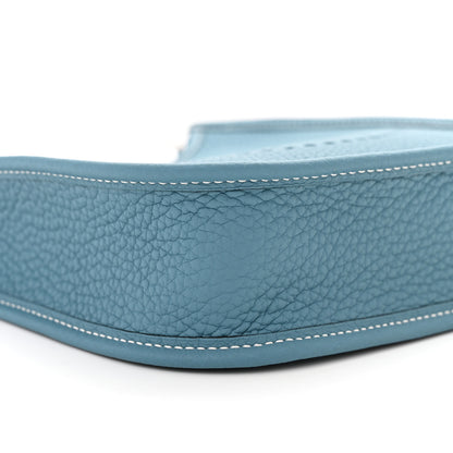 Hermes Taurillon Clemence Evelyne TPM New Blue Jean 9 of 11