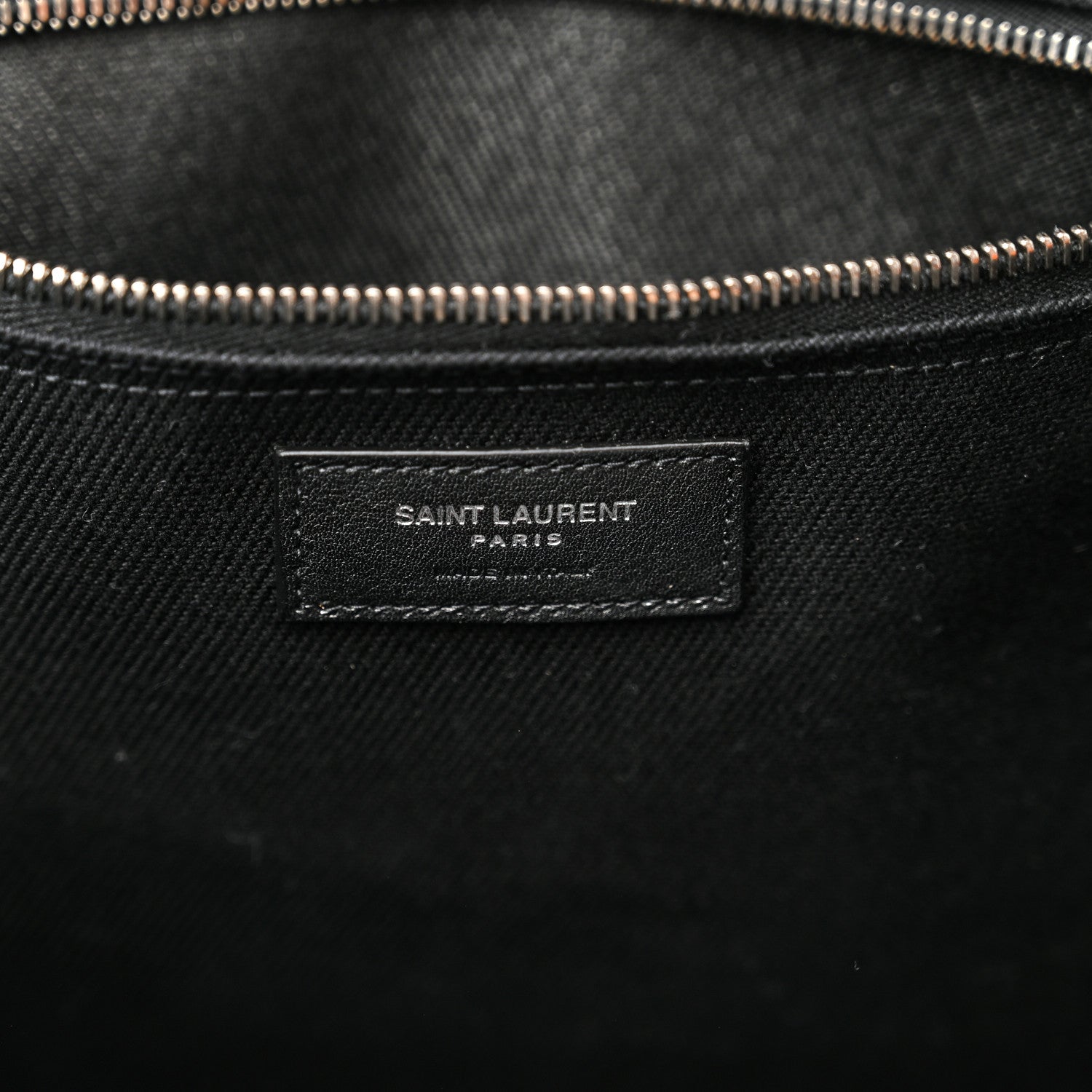 Saint Laurent Linen Calfskin Rive Gauche Tote Black 6 of 9