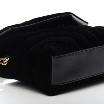 Saint Laurent Velvet Y Quilted Monogram Toy Loulou Chain Satchel French Black 5 of 9