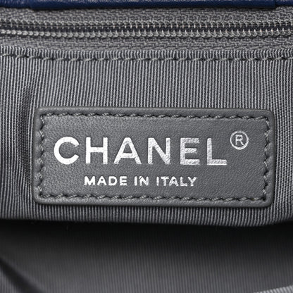 Chanel Calfskin Small Cerf Executive Shopper Tote Navy 6 of 9