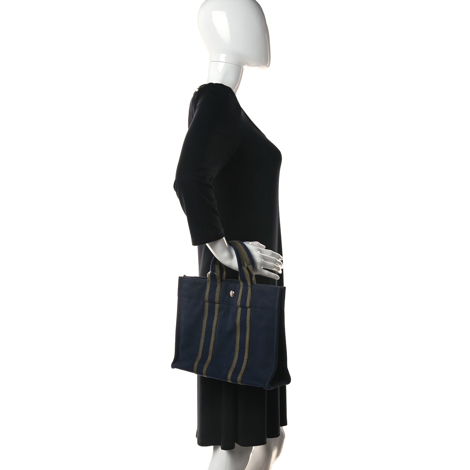 Hermes Canvas Fourre Tout PM Navy 2 of 10