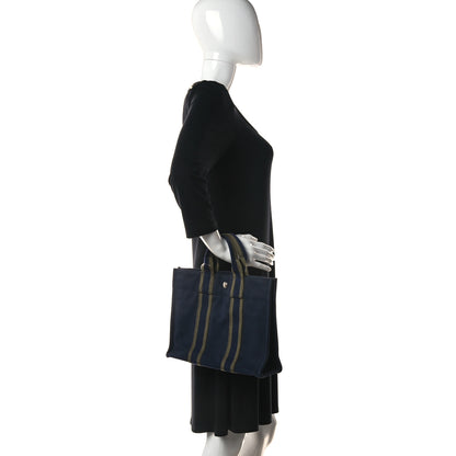 Hermes Canvas Fourre Tout PM Navy 2 of 10