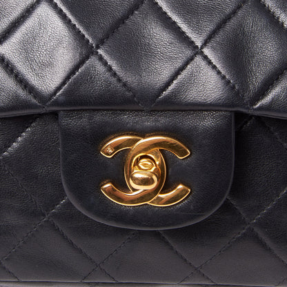 Chanel Lambskin Quilted Medium Double Flap Black 7 of 8