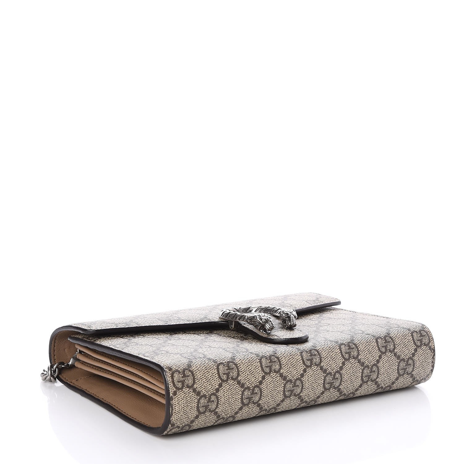 Gucci GG Supreme Monogram Mini Dionysus Chain Wallet Beige Taupe 4 of 7
