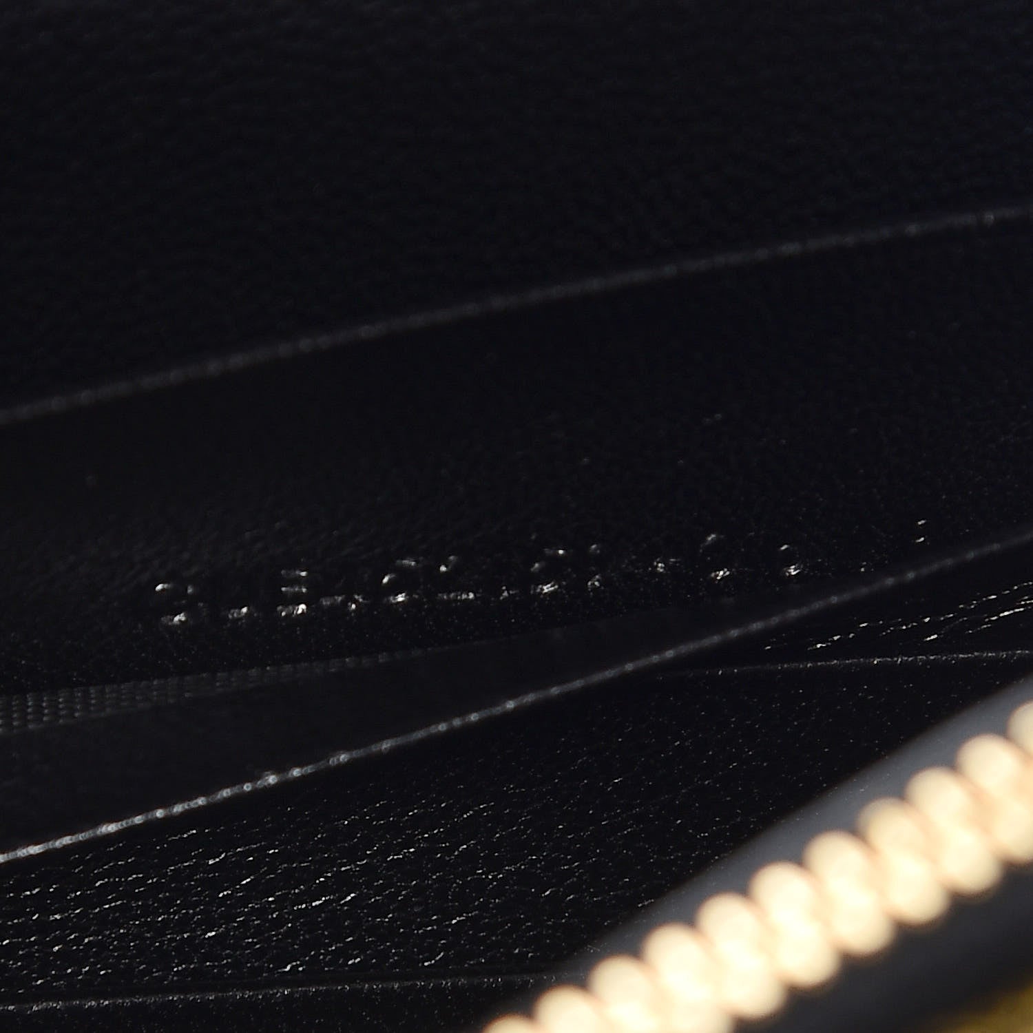 Saint Laurent Sequin Striped Classic Monogram Kate Tassel Chain Wallet Black Gold 12 of 18