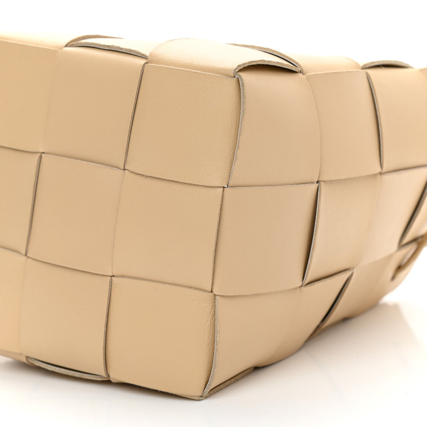 Nappa Maxi Intrecciato Cassette Bucket Bag Almond
