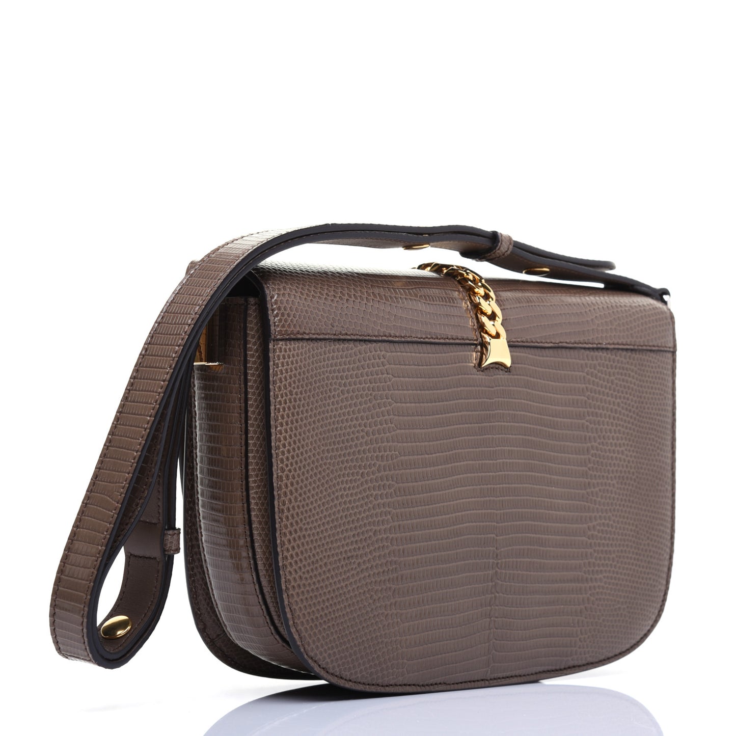 Lizard Small Sylvie 1969 Messenger Bag Taupe
