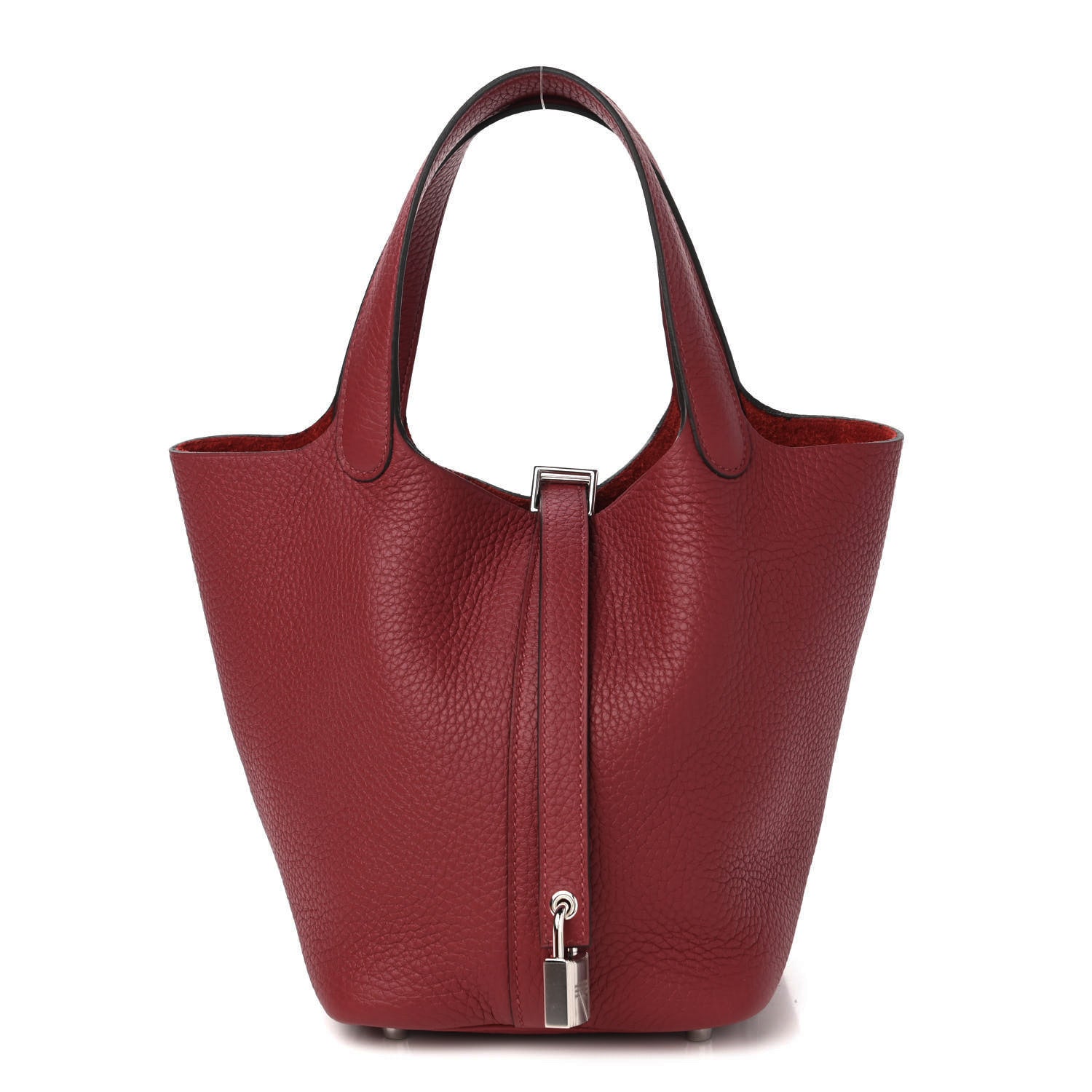 Hermes Taurillon Clemence Picotin Lock 18 PM Rouge Grenat 1 of 11