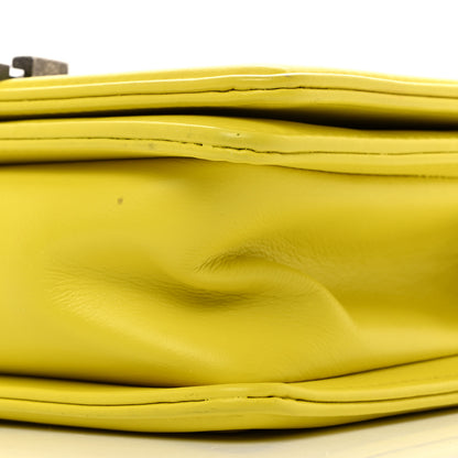Chanel Calfskin Chevron Quilted Small Boy Flap Yellow 11 of 13