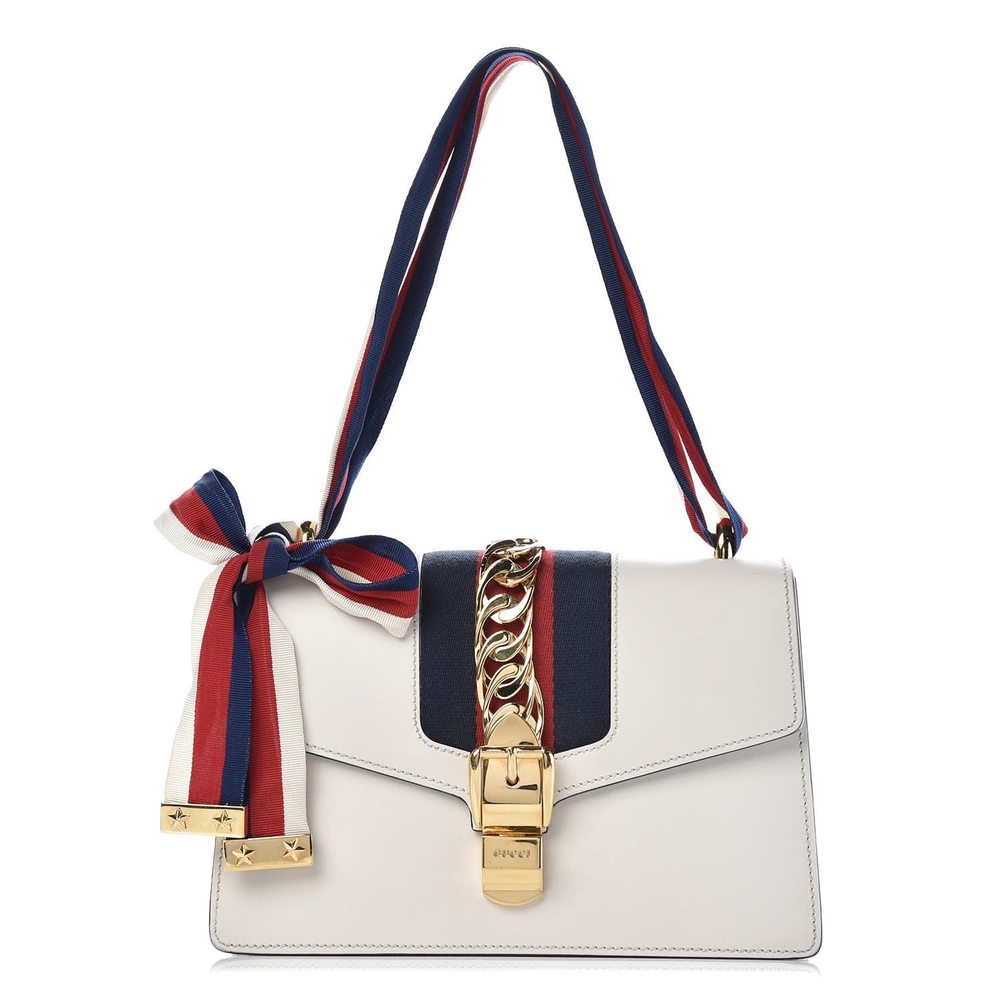 Calfskin Small Sylvie Shoulder Bag Off White