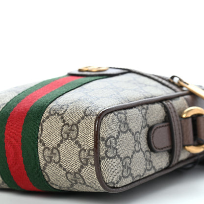 Gucci GG Supreme Monogram Web Mini Ophidia Messenger Brown 9 of 9