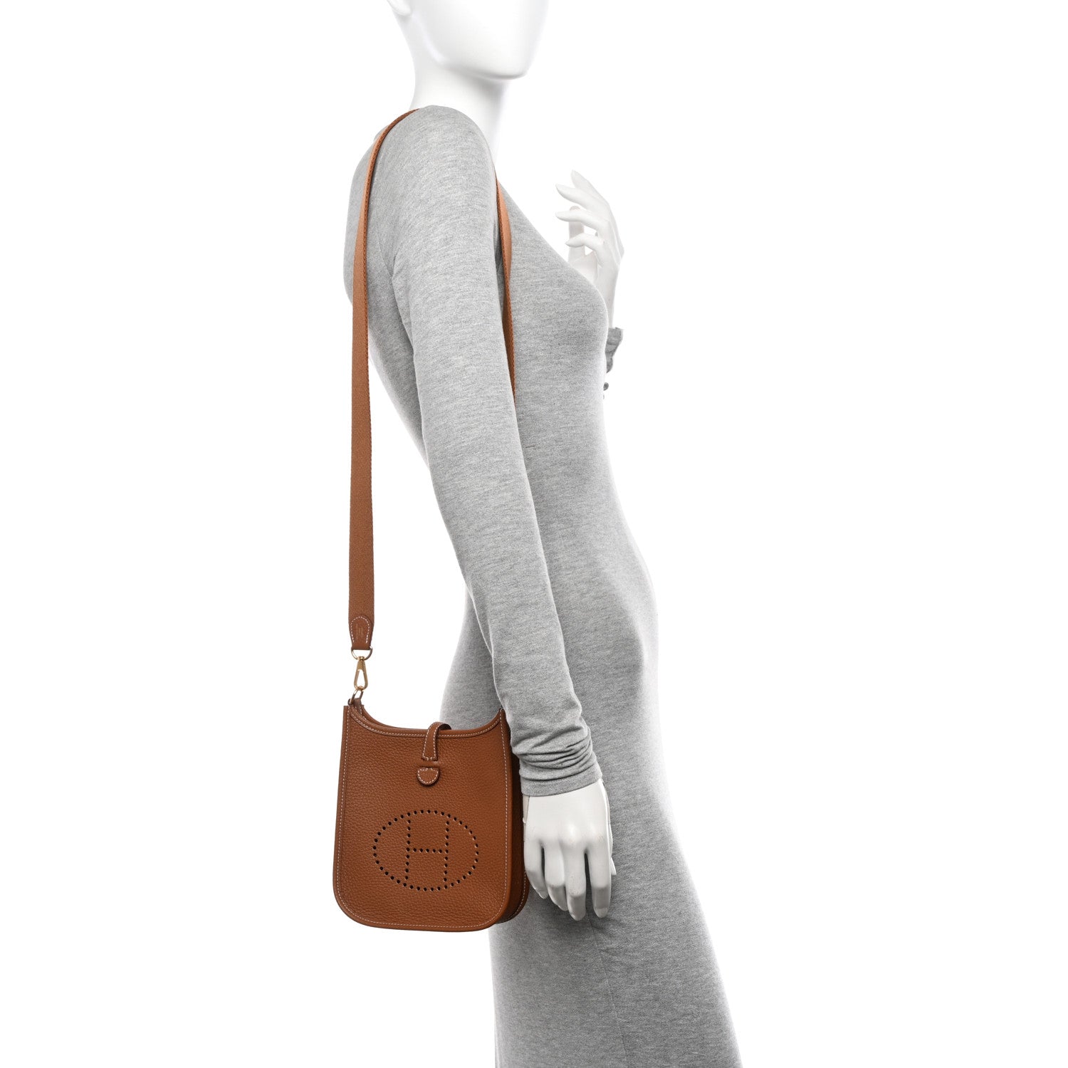 Hermes Taurillon Clemence Evelyne TPM Gold 2 of 11