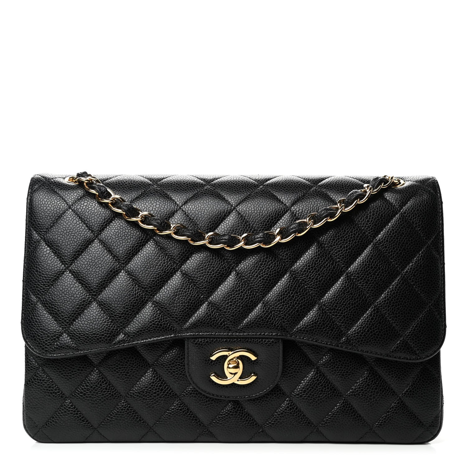 Chanel Caviar Quilted Jumbo Double Flap Black 1 of 5