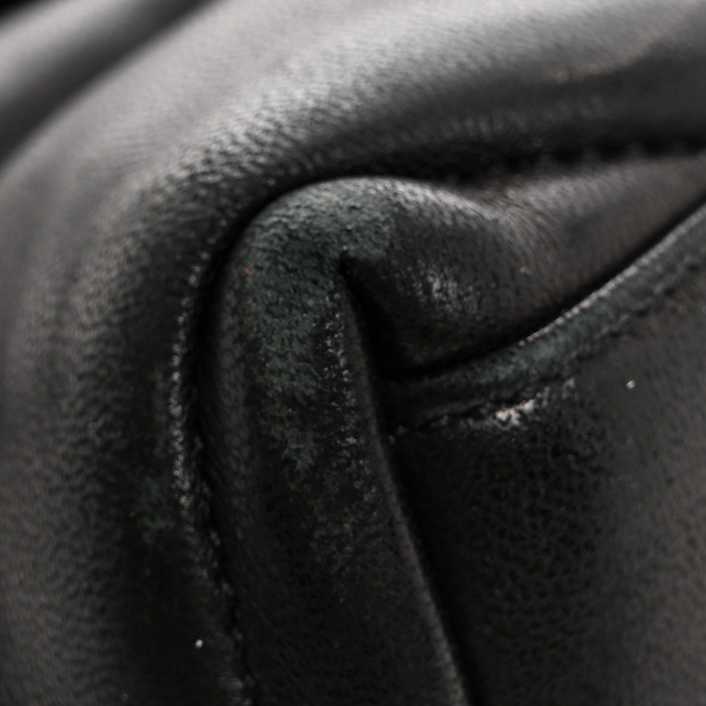 Lambskin Quilted Toy Loulou Puffer Monogram Chain Satchel Black