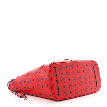 MCM Visetos Medium Liz Reversible Shopper Tote Ruby Red 7 of 18