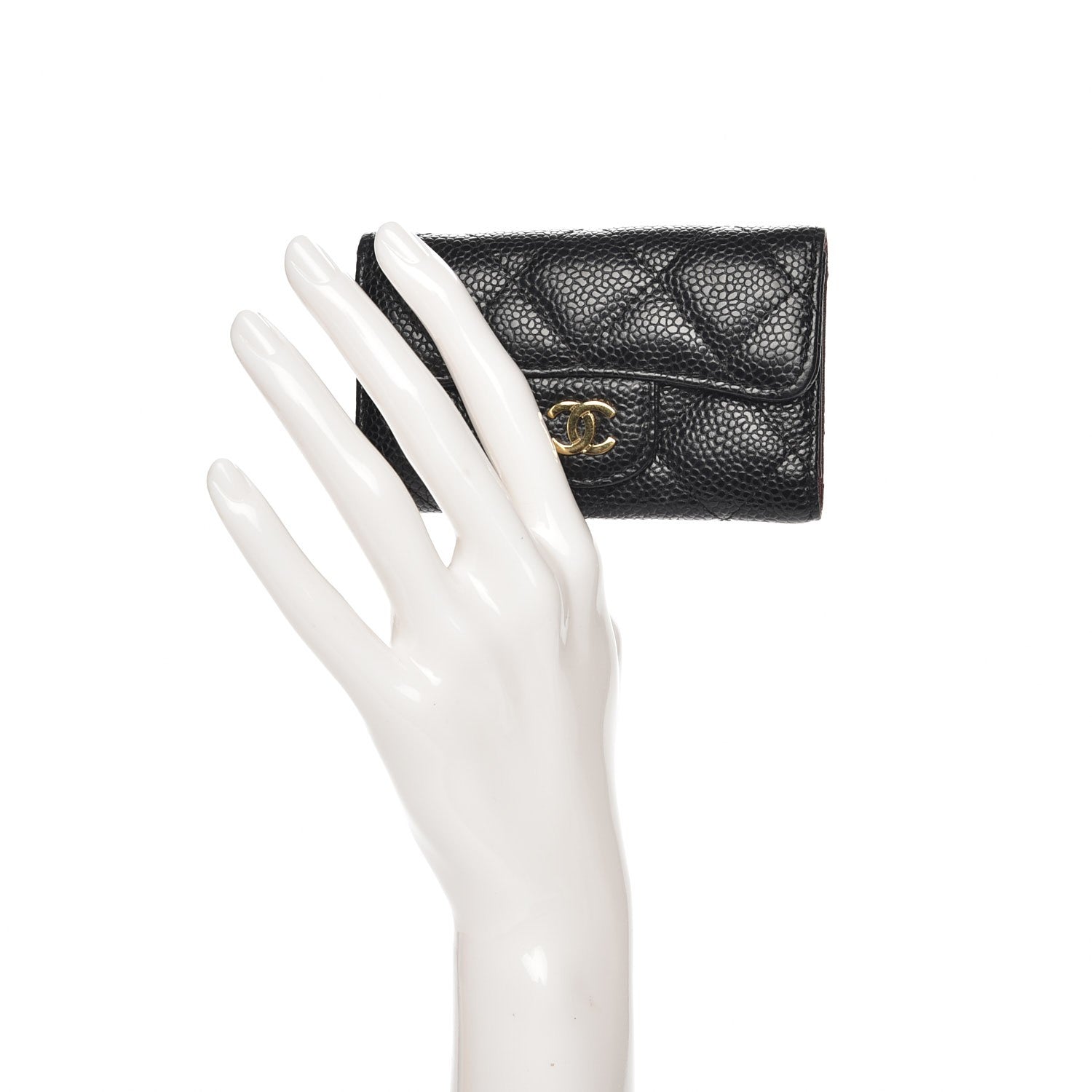 Chanel Caviar Quilted 6 Key Holder Black 2 of 8
