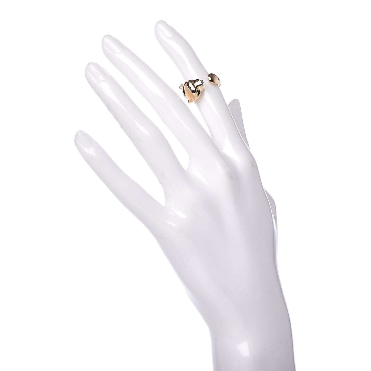 18K Yellow Gold Tsavorite Black Onyx Panthère De Band Ring 46 3.75
