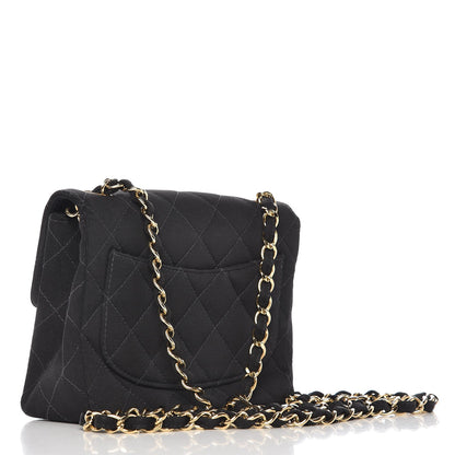 Chanel Grosgrain Quilted Mini Square Flap Black 3 of 8