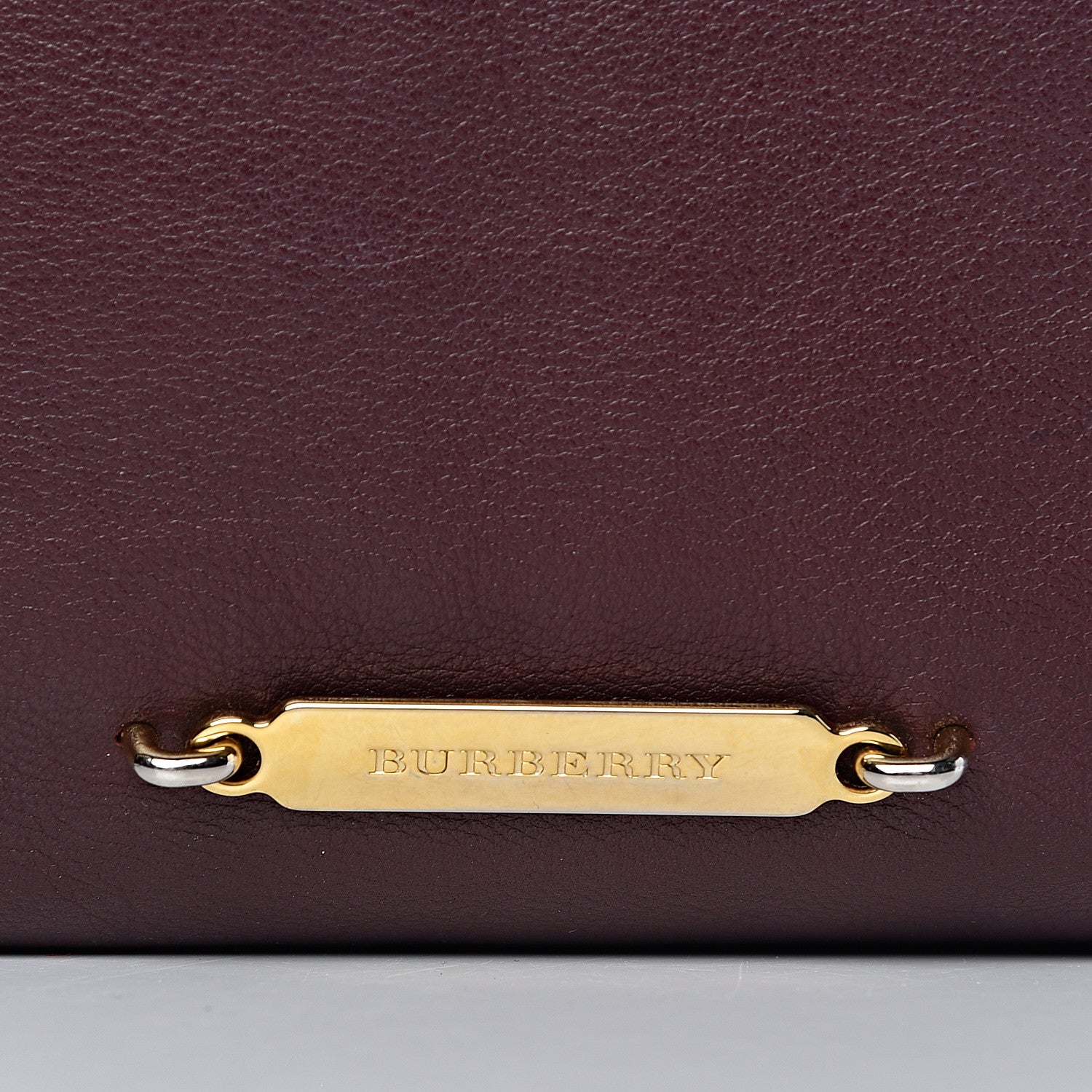 Burberry Calfskin House Check Little Crush Deep Claret 8 of 15