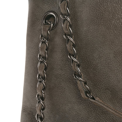 Chanel Iridescent Calfskin CC East West Shopping Tote Light Grey 15 of 17