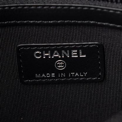 Chanel Crumpled Calfskin Quilted Medium Cosmetic Case So Black 6 of 8