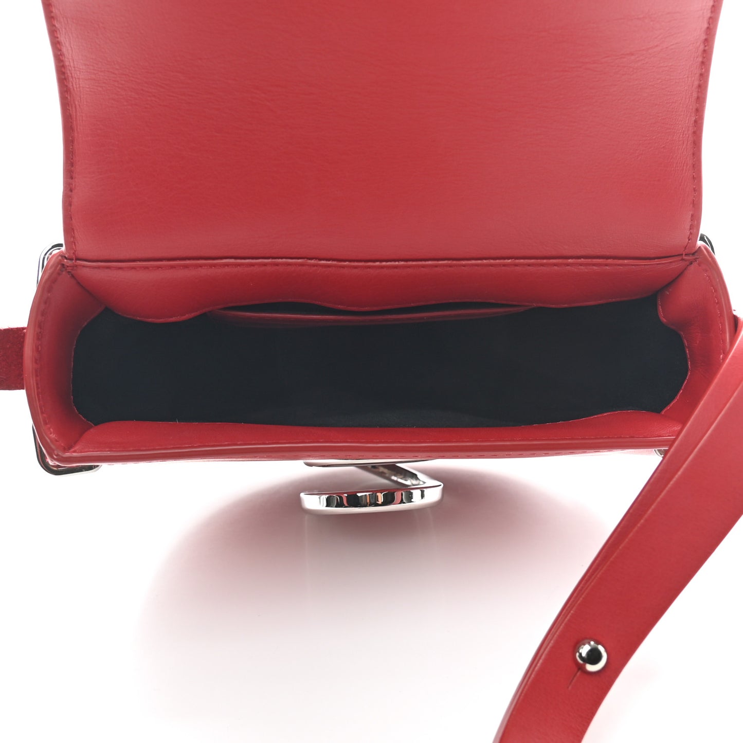 Calfskin Alix Saddle Crossbody Bag Red