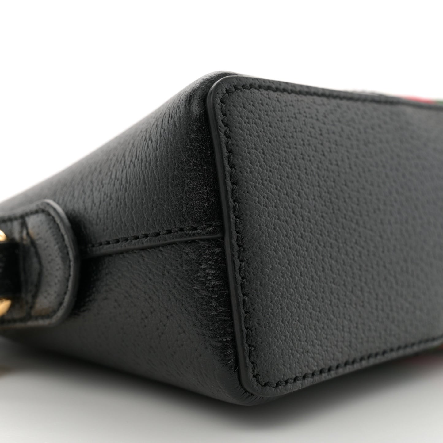 Calfskin GG Web Small Ophidia Dome Shoulder Bag Black