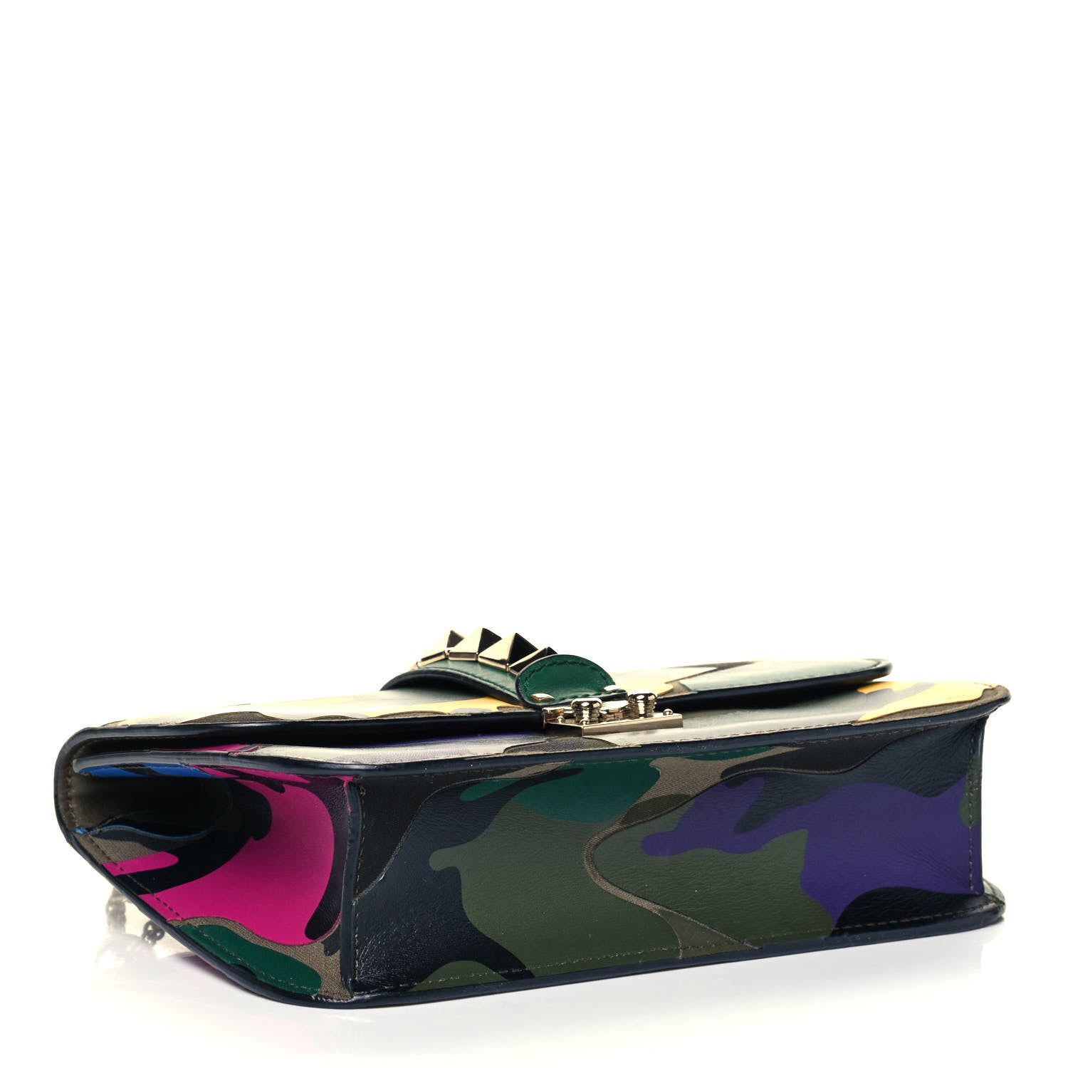 Valentino Garavani Nappa Canvas Camouflage Medium Glam Lock Rockstud Flap Multicolor 4 of 10