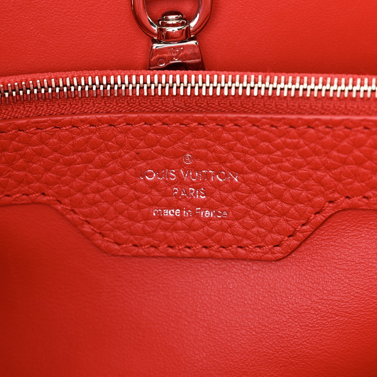 Louis Vuitton Taurillon Snakeskin Capucines MM Rubis 6 of 11