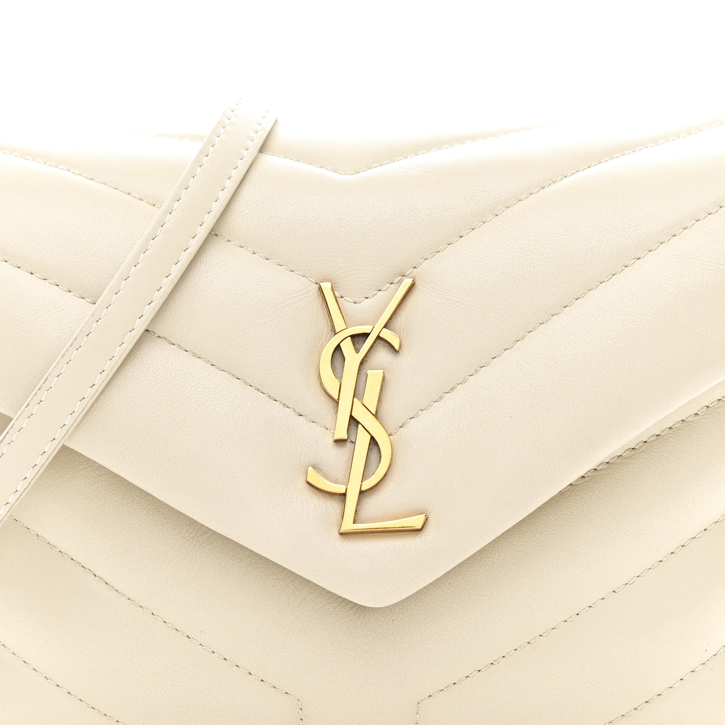 Calfskin Y Quilted Monogram Toy Loulou Crossbody Bag Crema Soft