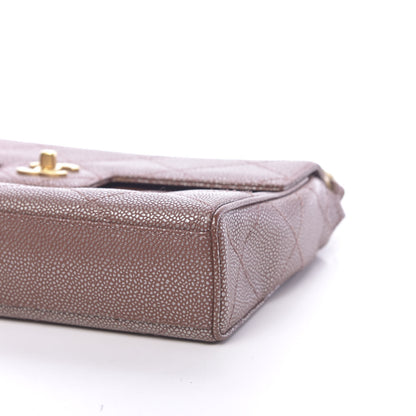 Chanel Metallic Caviar Quilted Medium Single Flap Brown 10 of 12