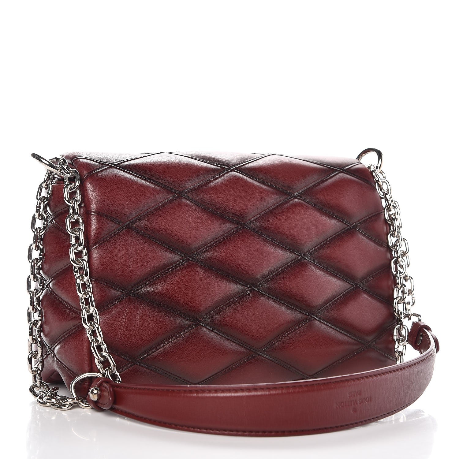 Louis Vuitton Lambskin Malletage GO-14 PM Bordeaux 3 of 8