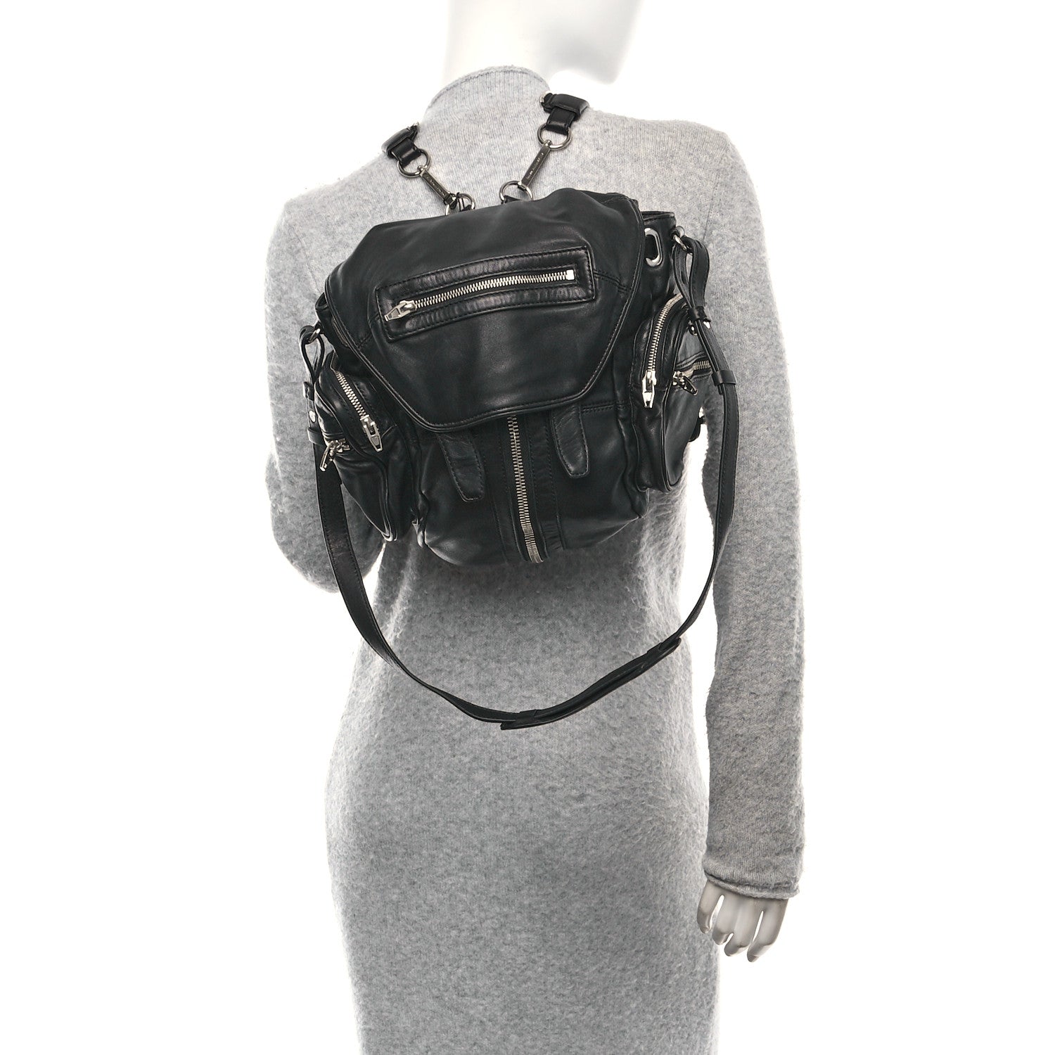 Alexander Wang Lambskin Marti Backpack Bag Washed Black Rhodium Hardware  1761568  FASHIONPHILE