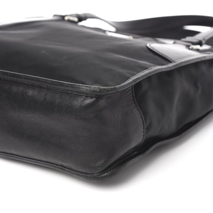 Prada Calfskin Tessuto Nylon Tote Black 8 of 10