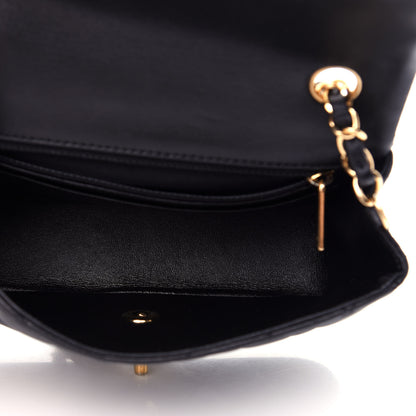 Chanel Lambskin Quilted Mini Rectangular Flap Black 5 of 10