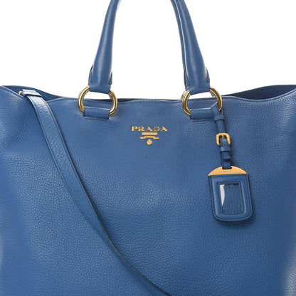 Prada Vitello Daino Tote Cobalto 9 of 15