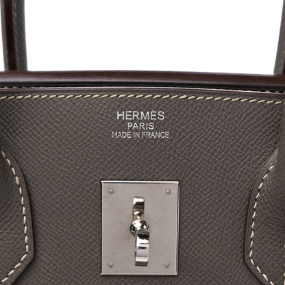 Hermes Epsom Candy Birkin 35 Etain Bleu Thalassa 5 of 12